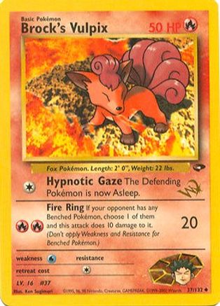 Brock's Vulpix (37/132) (W Stamped Promo) [Gym Challenge Unlimited]-1