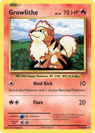 Growlithe (17/108) [XY: Evolutions]-1