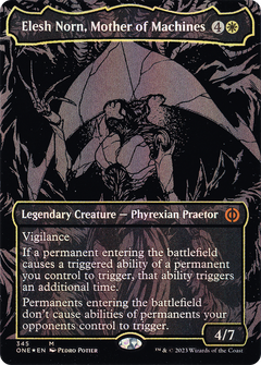 Elesh Norn, Mother of Machines (Oil Slick Raised Foil) [Phyrexia: All Will Be One]-1
