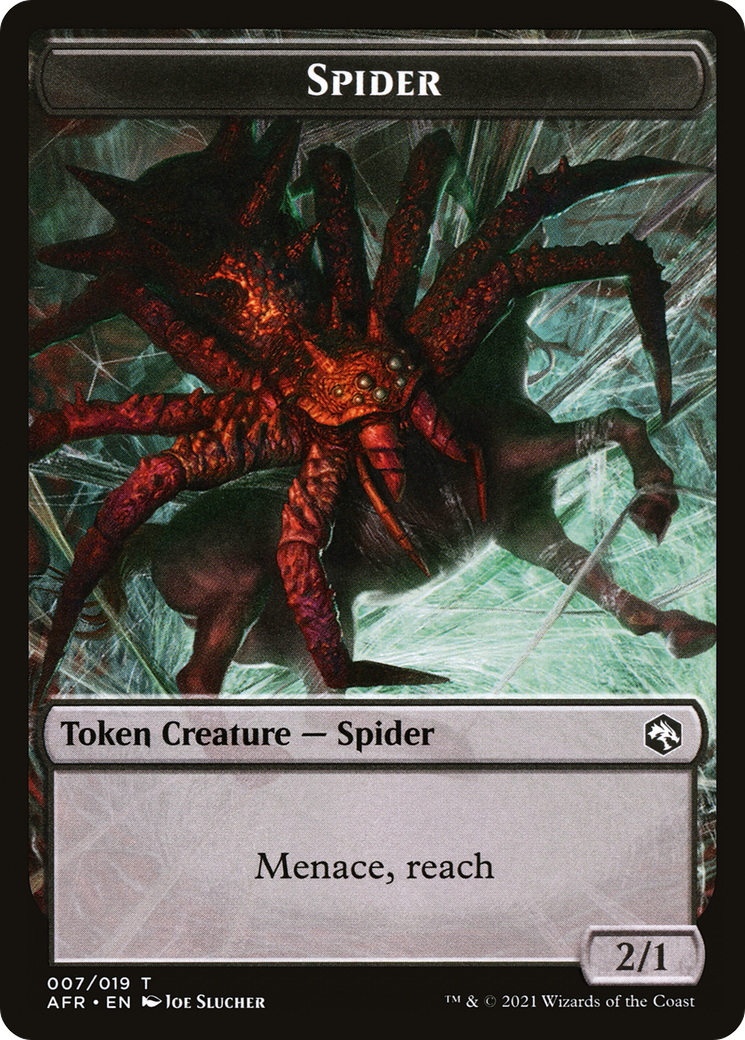 Spider (AFR-007) - Adventures in the Forgotten Realms Tokens Foil-1