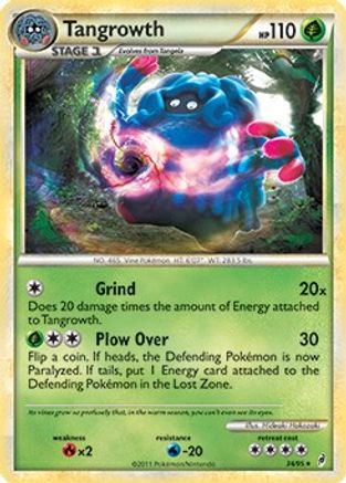 Tangrowth (34/95) (Theme Deck Exclusive) [HeartGold & SoulSilver: Call of Legends]-1