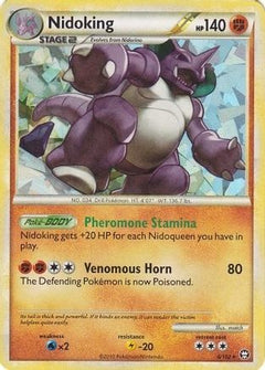 Nidoking (6/102) (Cracked Ice Holo) (Theme Deck Exclusive) [HeartGold & SoulSilver: Triumphant]-1