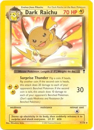Dark Raichu (7/110) (WotC) (Theme Deck Exclusive) [Legendary Collection]-1