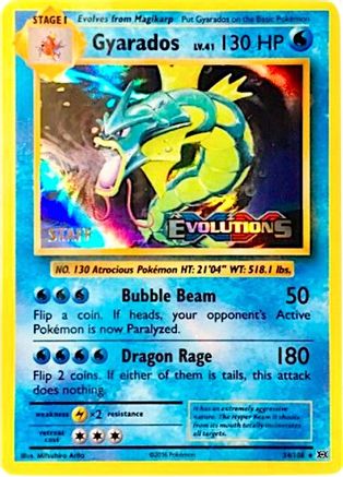 Gyarados (34/108) (XY Evolutions Staff Prerelease) [XY: Black Star Promos]-1