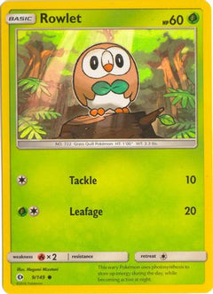 Rowlet (9/149) (Water Web Holo) [Sun & Moon: Base Set]-1