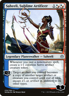 Saheeli, Sublime Artificer [War of the Spark Prerelease Promos]-1
