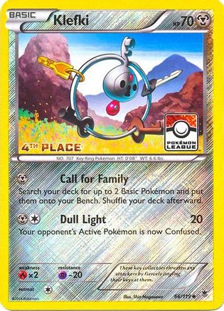 Klefki (66/119) (League Promo 4th Place) [XY: Phantom Forces]-1