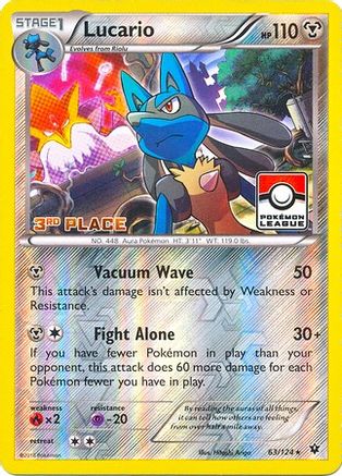 Lucario (63/124) (League Promo 3rd Place) [XY: Fates Collide]-1