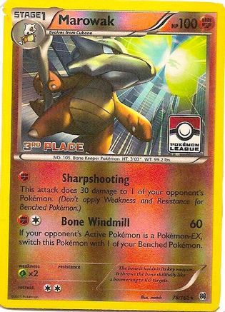 Marowak (78/162) (League Promo 3rd Place) [XY: BREAKthrough]-1