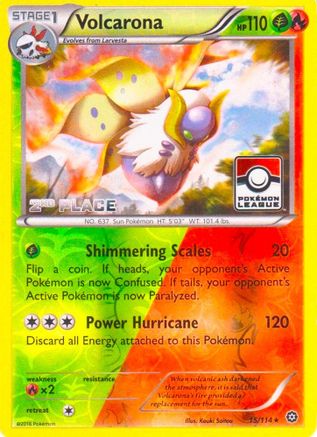 Volcarona (15/114) (League Promo 2nd Place) [XY: Steam Siege]-1