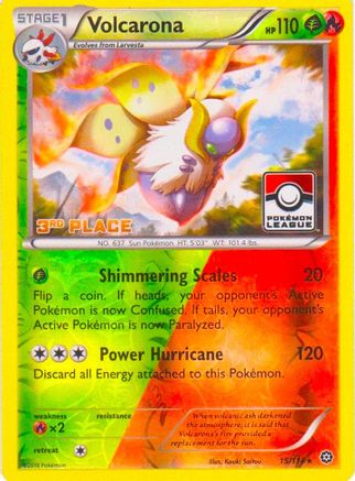 Volcarona (15/114) (League Promo 3rd Place) [XY: Steam Siege]-1