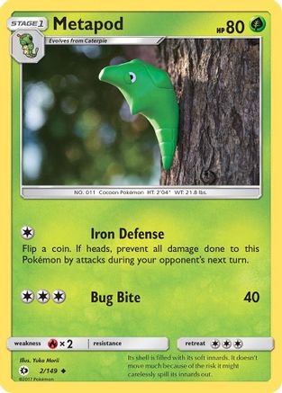 Metapod (2/149) [Sun & Moon: Base Set]-1