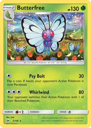 Butterfree (3/149) [Sun & Moon: Base Set]-1
