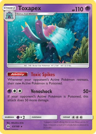 Toxapex (63/149) [Sun & Moon: Base Set]-1