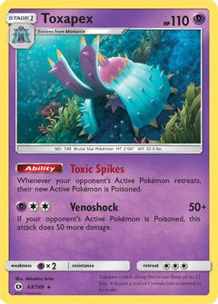 Toxapex (63/149) [Sun & Moon: Base Set]-1