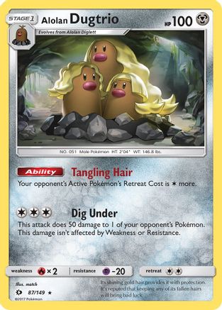 Alolan Dugtrio (87/149) [Sun & Moon: Base Set]-1
