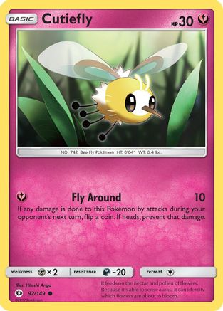 Cutiefly (92/149) [Sun & Moon: Base Set]-1
