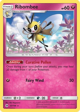 Ribombee (93/149) [Sun & Moon: Base Set]-1