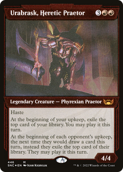 Urabrask, Heretic Praetor (Showcase) (Foil Etched) (SNC-446) - Streets of New Capenna: (Showcase) Foil-1