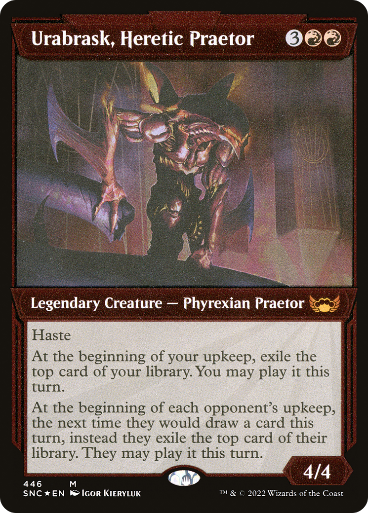 Urabrask, Heretic Praetor (Showcase) (Foil Etched) (SNC-446) - Streets of New Capenna: (Showcase) Foil-1