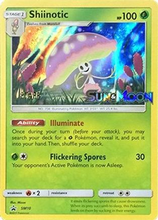 Shiinotic (SM10) (Staff Prerelease Promo) [Sun & Moon: Black Star Promos]-1