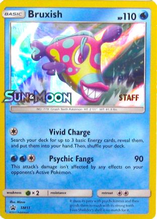 Bruxish (SM11) (Staff Prerelease Promo) [Sun & Moon: Black Star Promos]-1