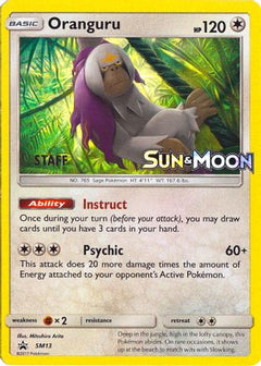 Oranguru (SM13) (Staff Prerelease Promo) [Sun & Moon: Black Star Promos]-1