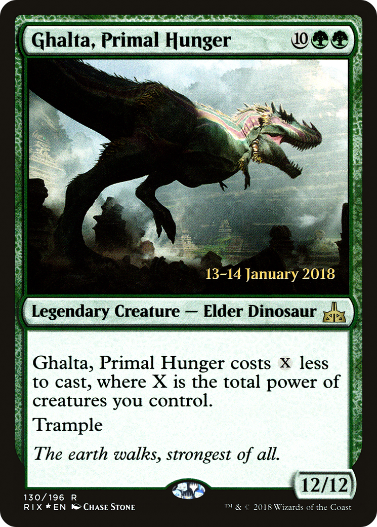 Ghalta, Primal Hunger [Rivals of Ixalan Prerelease Promos]-1