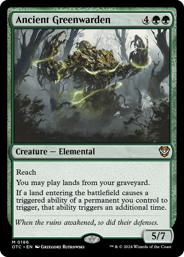 Ancient Greenwarden [Outlaws of Thunder Junction Commander]-1