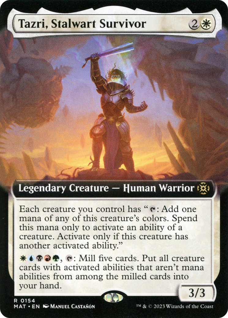 Tazri, Stalwart Survivor (Extended Art) [March of the Machine: The Aftermath]-1