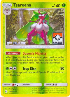 Tsareena (20/149) (League 2nd Place) [Sun & Moon: Base Set]-1