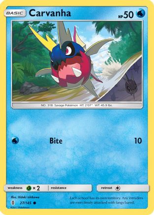 Carvanha (27/145) [Sun & Moon: Guardians Rising]-1