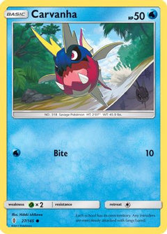 Carvanha (27/145) [Sun & Moon: Guardians Rising]-1