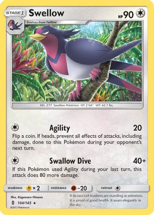 Swellow (104/145) [Sun & Moon: Guardians Rising]-1