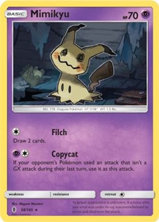Mimikyu (58/145) (Theme Deck Exclusive) [Sun & Moon: Guardians Rising]-1