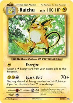 Raichu (36/108) (Theme Deck Exclusive) [XY: Evolutions]-1