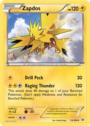 Zapdos(23/108) (Theme Deck Exclusive) [XY: Roaring Skies]-1