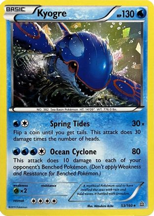 Kyogre (53/160) (Theme Deck Exclusive) [XY: Primal Clash]-1