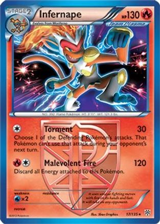 Infernape (17/135) (Theme Deck Exclusive) [Black & White: Plasma Storm]-1