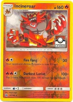 Incineroar (26/149) (League Promo) [Sun & Moon: Base Set]-1