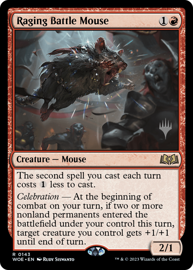 Raging Battle Mouse (Promo Pack) [Wilds of Eldraine Promos]-1