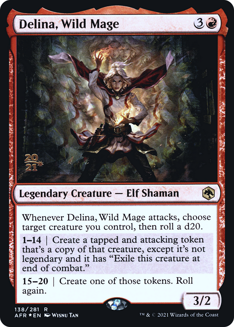 Delina, Wild Mage [Dungeons & Dragons: Adventures in the Forgotten Realms Prerelease Promos]-1