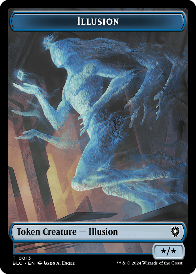 Illusion (TBLC-013) - Bloomburrow Commander Tokens-1