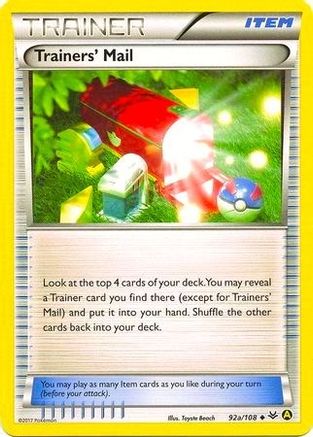 Trainers' Mail (92a/108) (Alternate Art Promo) [XY: Roaring Skies]-1