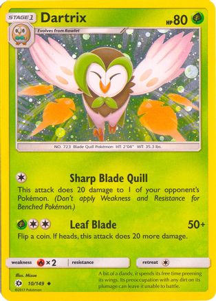 Dartrix (10/149) (Cosmos Holo) [Sun & Moon: Base Set]-1