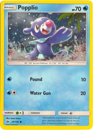 Popplio (39/149) (Cosmos Holo) [Sun & Moon: Base Set]-1