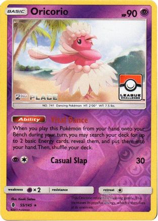 Oricorio (55/145) (League Promo 2nd Place) [Sun & Moon: Guardians Rising]-1
