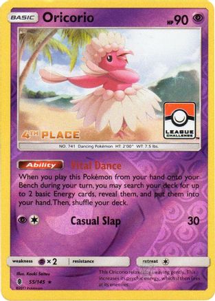 Oricorio (55/145) (League Promo 4th Place) [Sun & Moon: Guardians Rising]-1