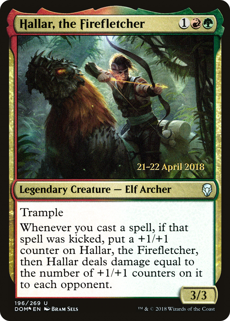 Hallar, the Firefletcher [Dominaria Prerelease Promos]-1