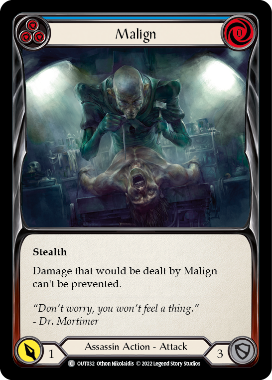 Malign (Blue) [OUT032] (Outsiders)  Rainbow Foil-1